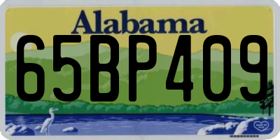 AL license plate 65BP409
