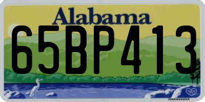 AL license plate 65BP413