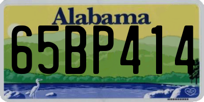AL license plate 65BP414