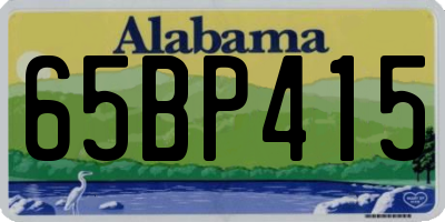 AL license plate 65BP415