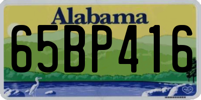 AL license plate 65BP416