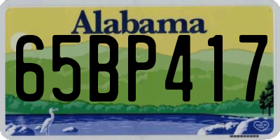 AL license plate 65BP417