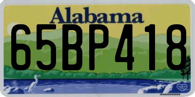 AL license plate 65BP418