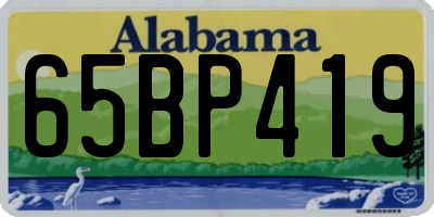 AL license plate 65BP419