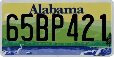 AL license plate 65BP421