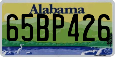AL license plate 65BP426