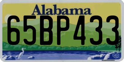 AL license plate 65BP433