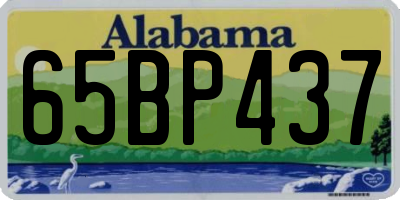 AL license plate 65BP437