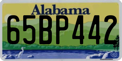 AL license plate 65BP442