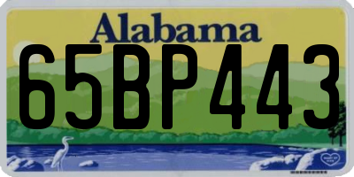 AL license plate 65BP443