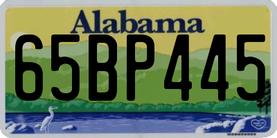 AL license plate 65BP445