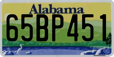 AL license plate 65BP451