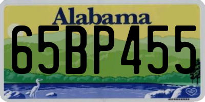 AL license plate 65BP455