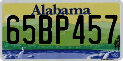 AL license plate 65BP457