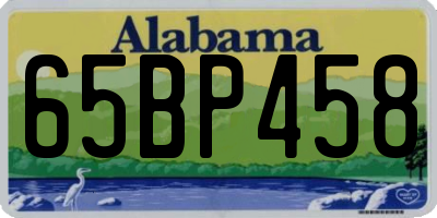 AL license plate 65BP458