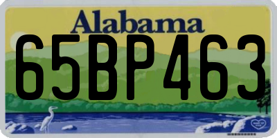 AL license plate 65BP463