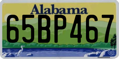 AL license plate 65BP467