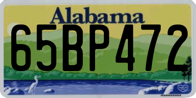 AL license plate 65BP472