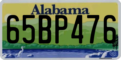 AL license plate 65BP476