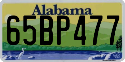 AL license plate 65BP477