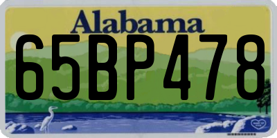AL license plate 65BP478
