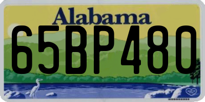 AL license plate 65BP480