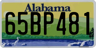 AL license plate 65BP481