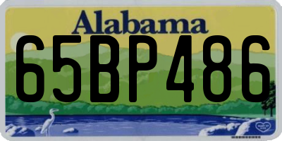 AL license plate 65BP486
