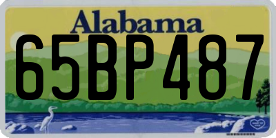 AL license plate 65BP487