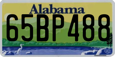 AL license plate 65BP488