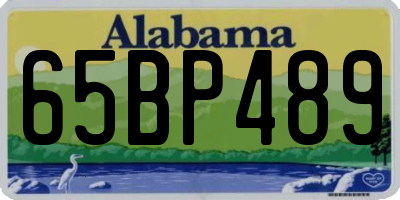 AL license plate 65BP489