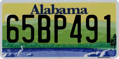 AL license plate 65BP491