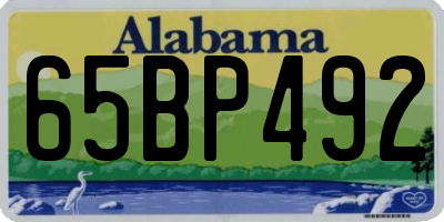AL license plate 65BP492