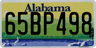 AL license plate 65BP498