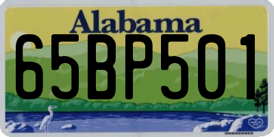 AL license plate 65BP501