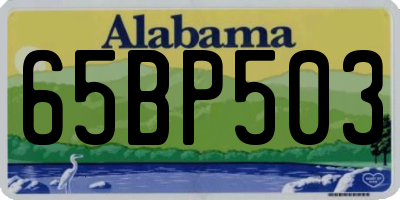 AL license plate 65BP503