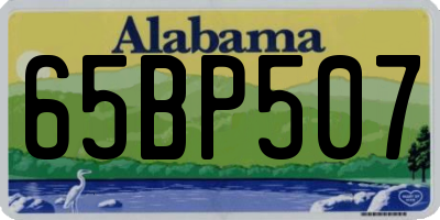 AL license plate 65BP507