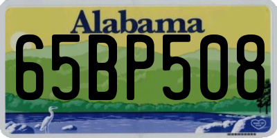 AL license plate 65BP508