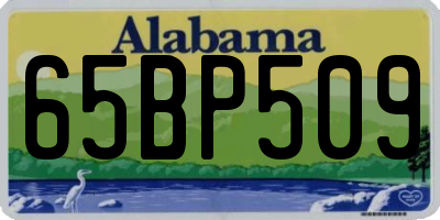 AL license plate 65BP509