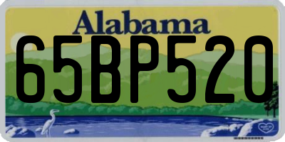 AL license plate 65BP520