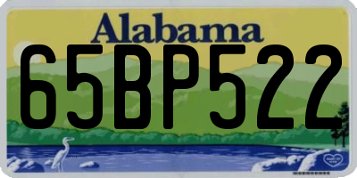 AL license plate 65BP522
