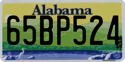 AL license plate 65BP524