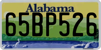 AL license plate 65BP526