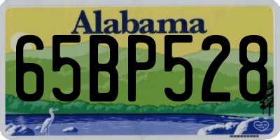 AL license plate 65BP528