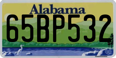 AL license plate 65BP532
