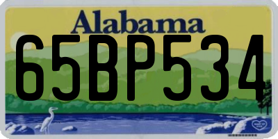 AL license plate 65BP534
