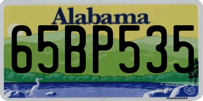 AL license plate 65BP535