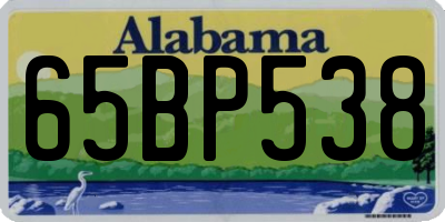 AL license plate 65BP538