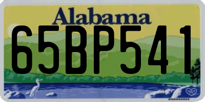 AL license plate 65BP541