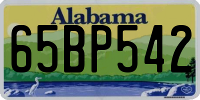 AL license plate 65BP542